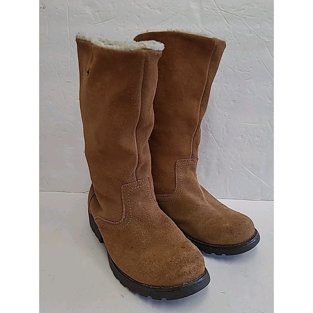 Autumn Run Brown Suede Shearling‎ Boots Women's Size 7 Shoe's
